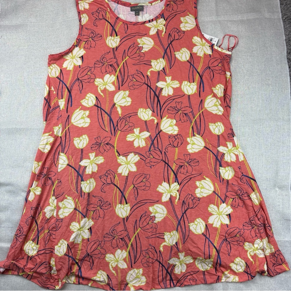 Style & Co Plus Size Printed Flip-Flop Dress Size 4X - Picture 2 of 12